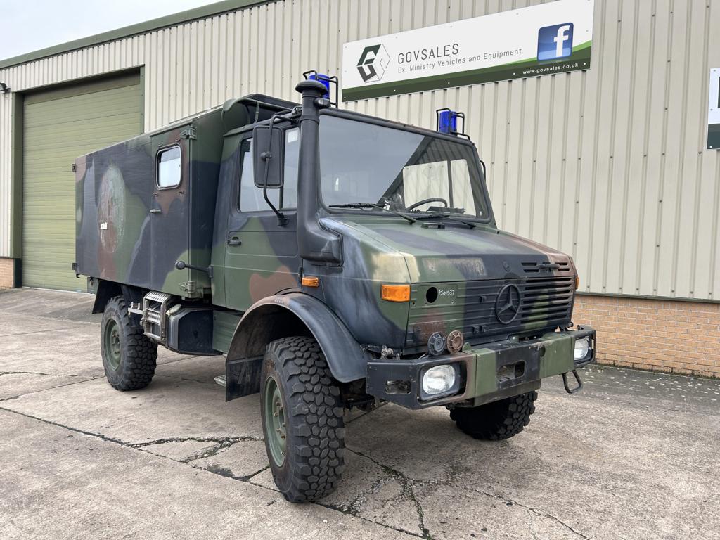 Mercedes Unimog U1300L Turbo 4×4 Ambulance - Govsales of mod surplus ex army trucks, ex army land rovers and other military vehicles for sale